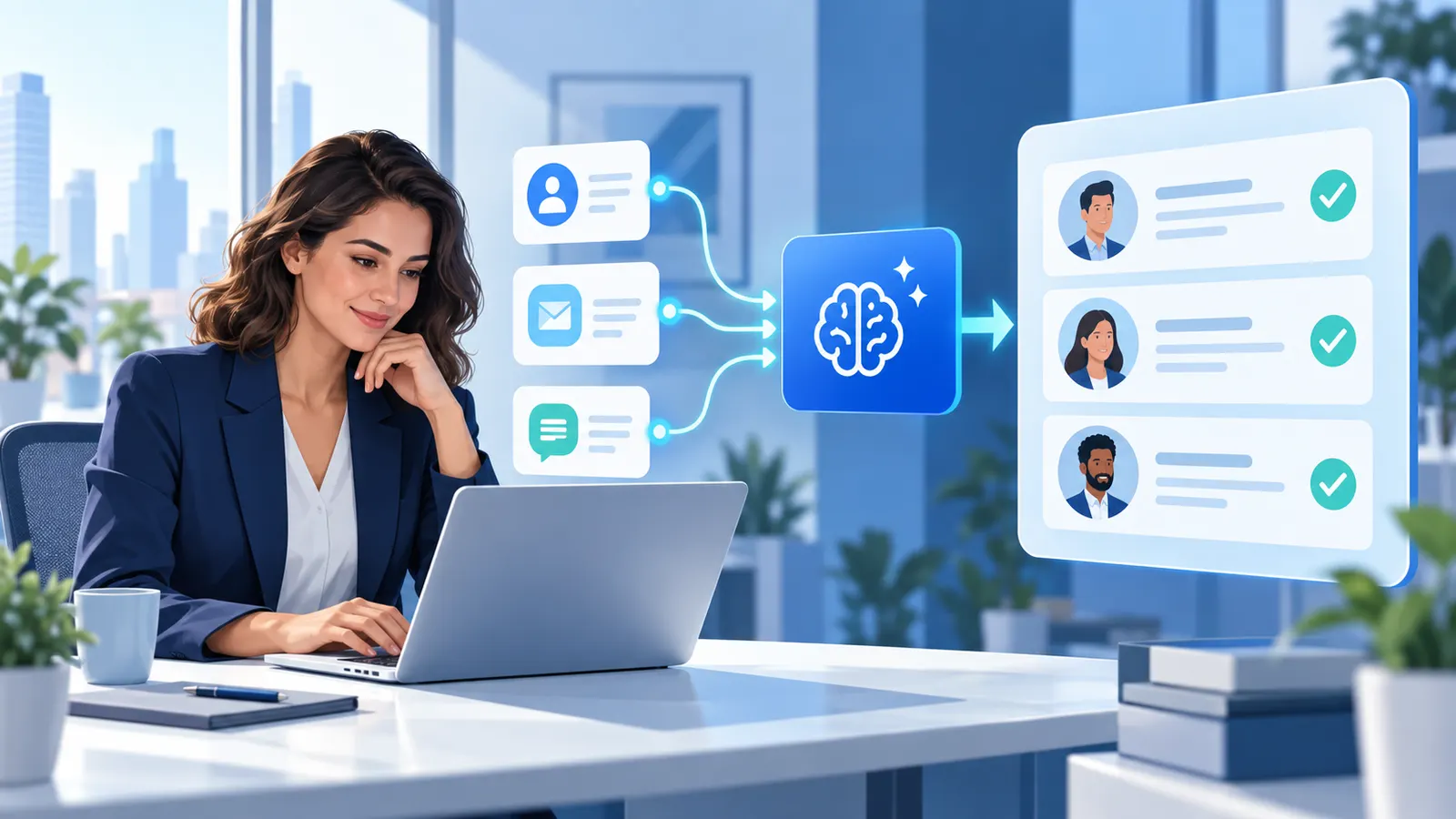 Иллюстрация к статье «Как автоматизировать обновление CRM с помощью ИИ-агента»